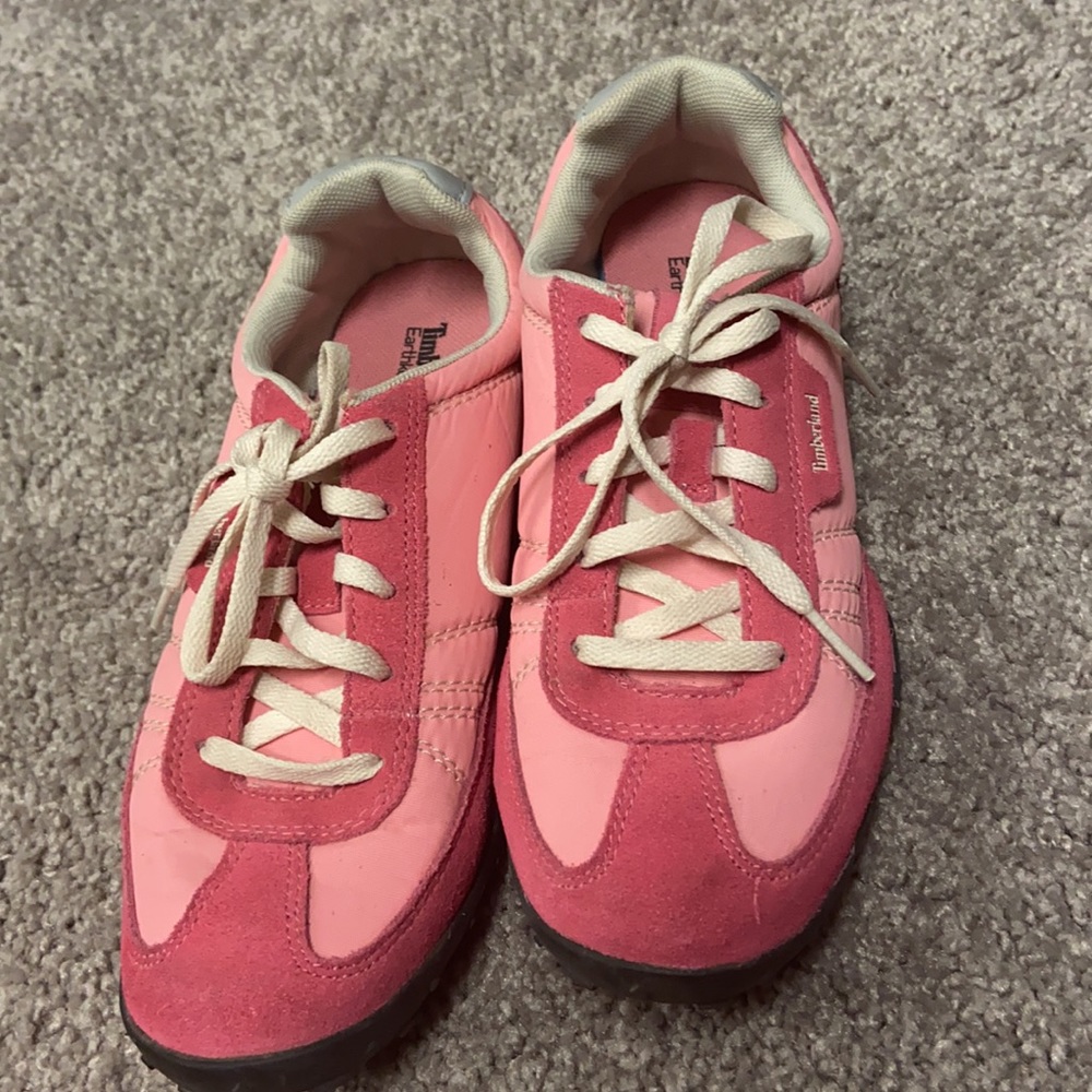 Vintage Timberland Women's Pink Suede Shoes Earthkeepers Ortholite